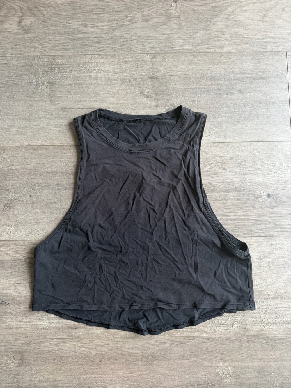 Lululemon Cut Back Crop Tank - black - see measurements for size